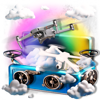 Коробка с дронами